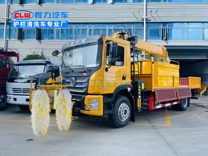 東風(fēng)華神T5隨車吊加裝護欄清洗機